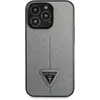 Image de Guess Saffiano Triangle Back Case - Geschikt voor Apple iPhone 13 Pro (6.1") - Zilver