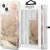 Image de Guess Paisley Liquid Glitter Back Case - Geschikt voor Apple iPhone 13 Mini (5.4") - Goud