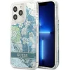 Image de Guess Flower Liquid Glitter Back Case - Geschikt voor Apple iPhone 13 Pro Max (6.7") - Groen