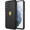 Image de Samsung Galaxy S22 Backcase hoesje - Ferrari - Effen Zwart - Carbon