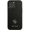 Image de GUESS, Schokbestendig hoesje Geschikt voor Apple iPhone 13 Pro Saffiano Effect met Logo 4G Metaal, Zwart