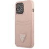 Image de Guess Saffiano Double Card Back Case - Geschikt voor Apple iPhone 13 Pro (6.1") - Roze