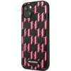 Image de Karl Lagerfeld Monogram Plaque Back Case - Geschikt voor Apple iPhone 13 Mini (5.4") - Zwart/Roze