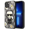 Image de Karl Lagerfeld Motief - iPhone 13 Hoes - Bloemenpatroon - Grijs - Lichtgewicht