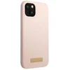 Image de GUESS, Hoesje Geschikt voor Apple iPhone 13 mini MagSafe van siliconen met metalen logo, Roze