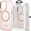 Image de Guess - GUHMP13LHTCMP - iPhone - 13 - Pro / 13 - 6.1 - roze/roze - harde - hoes - Gold - Outline - Translucent - MagSafe