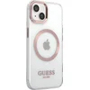 Image de Guess Translucent Back Case (MagSafe Compatible) - Geschikt voor Apple iPhone 13 (6.1") - Goud