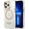 Image de Guess Translucent Back Case (MagSafe Compatible) - Geschikt voor Apple iPhone 13 Pro Max (6.7") - Goud