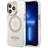 Image de Guess Translucent Back Case (MagSafe Compatible) - Geschikt voor Apple iPhone 13 Pro (6.1") - Roze