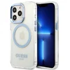 Image de Guess Translucent Back Case (MagSafe Compatible) - Geschikt voor Apple iPhone 13 Pro (6.1") - Blauw