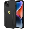 Image de iPhone 14 Plus Backcase hoesje - Ferrari - Effen Zwart - Leer