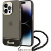 Image de Guess hoesje voor iPhone 14 Pro - Backcover - Doorzichtig - met koord - Zwart