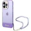 Image de GUESS TPU Back Cover Telefoonhoesje voor Apple iPhone 14 Pro Max - Paars Transparant - Bescherming & Stijl