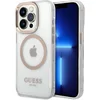 Image de Guess geschikt voor Apple iPhone 14 Pro Hoesje MagSafe Hard Case Metal Outline