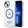 Image de Guess - iPhone 14 Plus Hoesje - MagSafe - Metallic Blauw