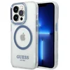 Image de Guess Translucent Back Case (MagSafe Compatible) - Geschikt voor Apple iPhone 14 Pro (6.1") - Blauw