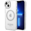 Image de Guess Translucent Back Case (MagSafe Compatible) - Geschikt voor Apple iPhone 14 Plus (6.7") - Zilver