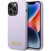 Image de Guess Silicone Plaque Back Case (MagSafe Compatible) - Geschikt voor Apple iPhone 14 Pro (6.1") - Paars