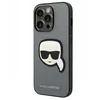 Image de Karl Lagerfeld Apple iPhone 14 Pro Hoesje Saffiano Karl Head Zilver