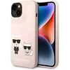 Image de Karl Lagerfeld KLHMP14MSSKCI hoes voor iPhone 14 Plus 6,7 "hardcase lichtroze silicone Karl & Choupette