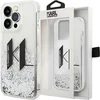 Image de iPhone 14 Pro Backcase hoesje - Karl Lagerfeld - Effen Zilver - Silicone