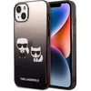Image de Karl Lagerfeld Premium Back Cover Telefoonhoesje geschikt voor Apple iPhone 14 Plus - Transparant/Zwart - Polycarbonaat/TPU - Uitstekende Bescherming