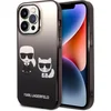 Image de Karl Lagerfeld Transparant & Zwart Polycarbonaat/TPU Telefoonhoesje voor Apple iPhone 14 Pro - Bescherming van Telefoon
