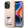 Image de Karl Lagerfeld - Choupette Serie - iPhone 14 Pro Max Etui - Silicoon - Roze