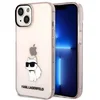 Image de Karl Lagerfeld Ikonik Choupette - iPhone 14 Hoesje - Roze - Hardcase - Fashion Accessoire