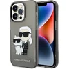 Image de Karl Lagerfeld Glitter Karl&Choupette - Hoesje voor Mobiele Telefoon - iPhone 14 Pro - Zwart - Luksueus Design
