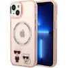Image de Karl Lagerfeld KLHMP14MHKCP iPhone 14 Plus 6,7" hardcase pink/pink Karl & Choupette Aluminium Magsafe