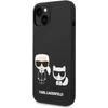 Image de Karl Lagerfeld KLHMP14MSSKCK iPhone 14 Plus 6,7" hardcase zwart/zwart Vloeibare siliconen Karl & Choupette Magsafe