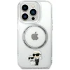 Image de Karl Lagerfeld, Beschermhoesje Geschikt voor Apple iPhone 14 Pro met Karl en Choupette print MagSafe Compatible, Transparant