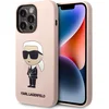 Image de Karl Lagerfeld iPhone 14 Pro Serie - MagSafe Hoesje - Roze - Hoogwaardige Siliconen