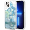 Image de Guess Flower Liquid Glitter - Hoesje voor Mobiele Telefoon - iPhone 14 - Groen - Elegante Bescherming