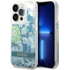 Image de Guess Flower Liquid Glitter - iPhone 14 Pro Hoesje - Groen - Kawaii Design