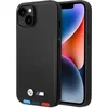 Image de BMW M Line Tricolor Stamp Leather Back Case (MagSafe Compatible) - Geschikt voor Apple iPhone 14 Plus (6.7") - Zwart