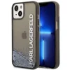 Image de Karl Lagerfeld Liquid Glitter Serie - Hoesje voor iPhone 14 Plus - Zwart - Uniek Design