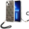 Image de Guess 4G Printed Back Case met Strap - Geschikt voor Apple iPhone 14 Plus (6.7") - Bruin