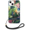 Image de Guess Flower Back Cover met Strap - Geschikt voor Apple iPhone 14 Plus (6.7") - Blauw