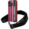 Image de iPhone 14 Pro Backcase hoesje - Karl Lagerfeld - Strepen Zwart - Kunstleer