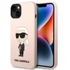Image de Karl Lagerfeld Silicone Ikonik Serie - Roze iPhone 14 Plus Hoesje - Hardcase - Zacht Siliconen