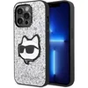 Image de Karl Lagerfeld hoesje voor iPhone 14 Pro 6,1" KLHCP14LG2CPS zilveren hardcase Glitter Choupette Patch
