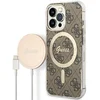 Image de Guess - Hoesje voor iPhone 13 Pro - MagSafe - Bruin - 4G Print