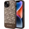 Image de Guess G-Cube Back Case (MagSafe Compatible) - Geschikt voor Apple iPhone 14 (6.1") - Bruin
