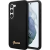 Image de Guess Hoesje Siliconen Hard Case Gold Logo Zwart Geschikt voor Samsung Galaxy S23
