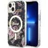 Image de Guess Flower Back Case (MagSafe Compatible) - Geschikt voor Apple iPhone 14 (6.1") - Zwart