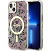 Image de Guess Flower Back Case (MagSafe Compatible) - Geschikt voor Apple iPhone 14 (6.1") - Roze