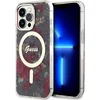 Image de Guess Flower Back Case (MagSafe Compatible) - Geschikt voor Apple iPhone 14 Pro (6.1") - Khaki