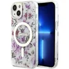 Image de Guess Flower Back Case (MagSafe Compatible) - Geschikt voor Apple iPhone 14 Plus (6.7") - Wit/Transparant